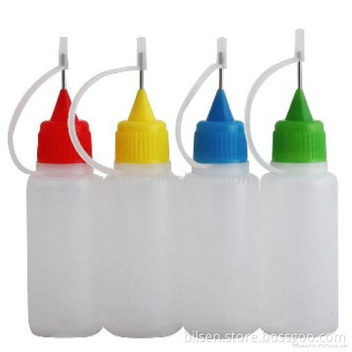 Electronic Cigarette 10ml Clear Plastic Eliquid Bottle with Needle Cap
